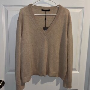 New Jenni Kayne Flynn Cashmere V-Neck Sweater